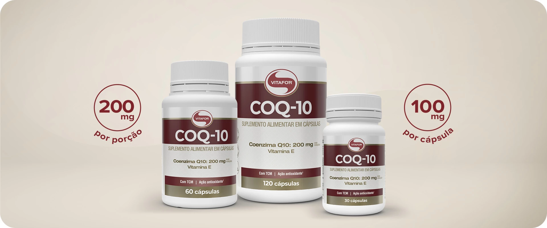 COQ-10: Coenzima Q10 e Vitamina E (200mg) - Ação antioxidante para o seu dia a dia
